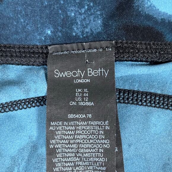 Sweaty Betty Power 7/8 Leggings Blue Galaxy Print Size XL (US 12) - Picture 6 of 6